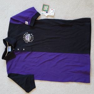 NWT new Vintage 1993 inaugural Colorado Rockies Men L polo shirt black purple